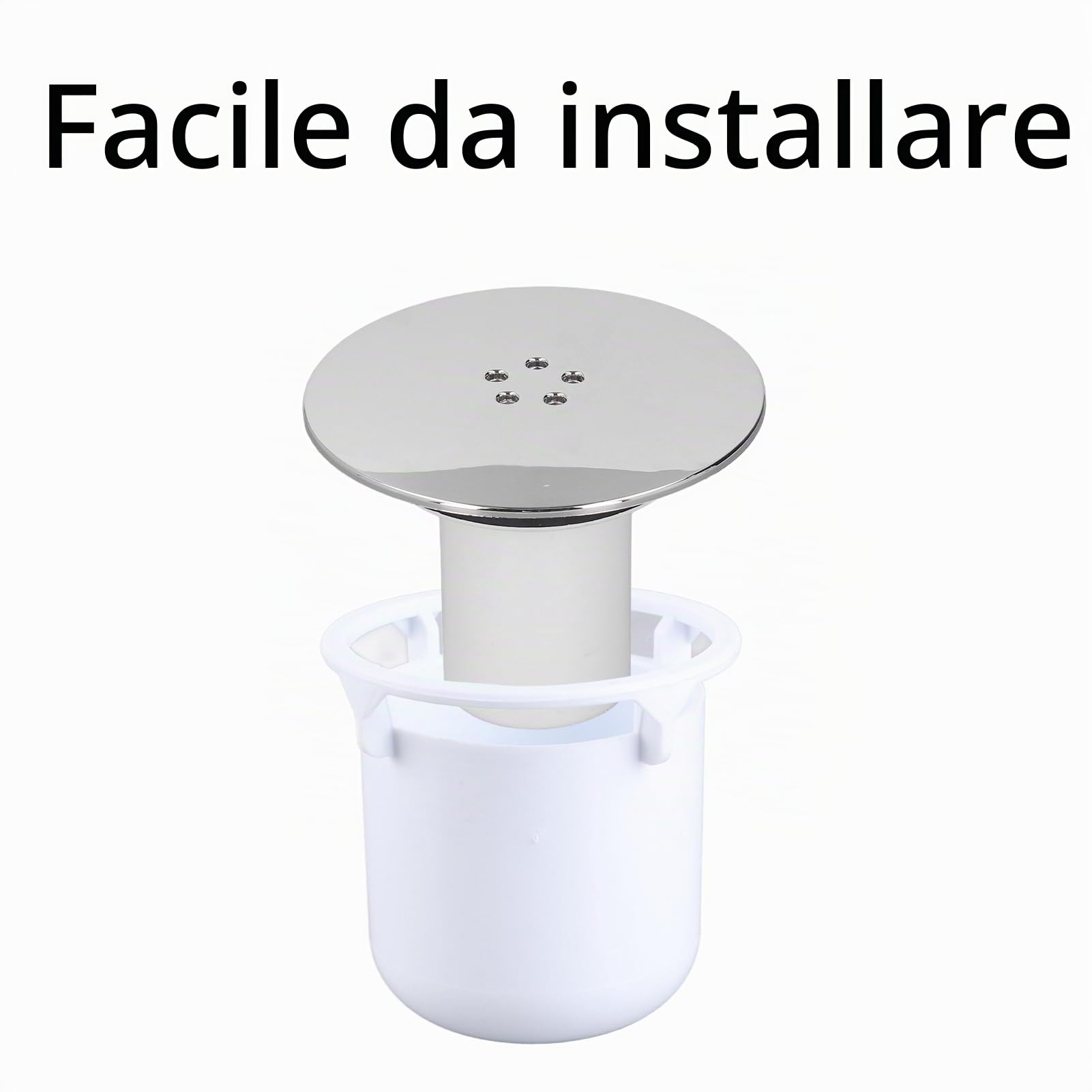 OUKENS Coperchio Scarico Doccia 90 mm Cromato Filtro Capelli