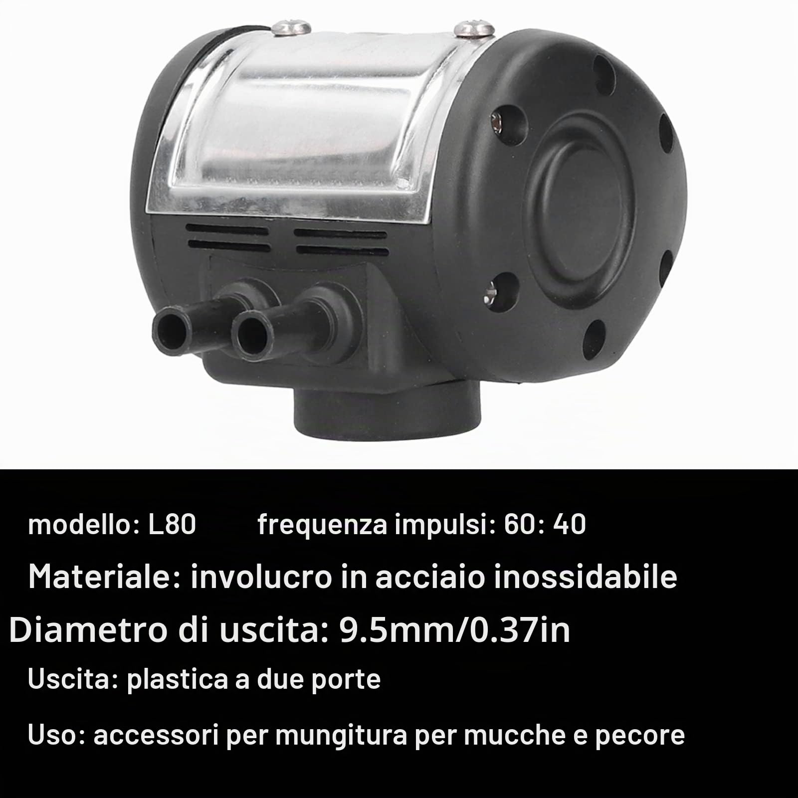 OUKENS Pulsatore Mungitrice 2 Uscite Plastica Universale 340 g