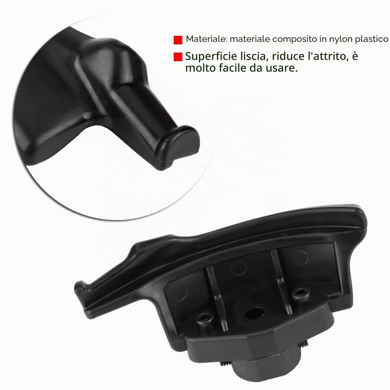 OUKENS Testa Smontagomme Nylon 28 mm Nera Antigraffio