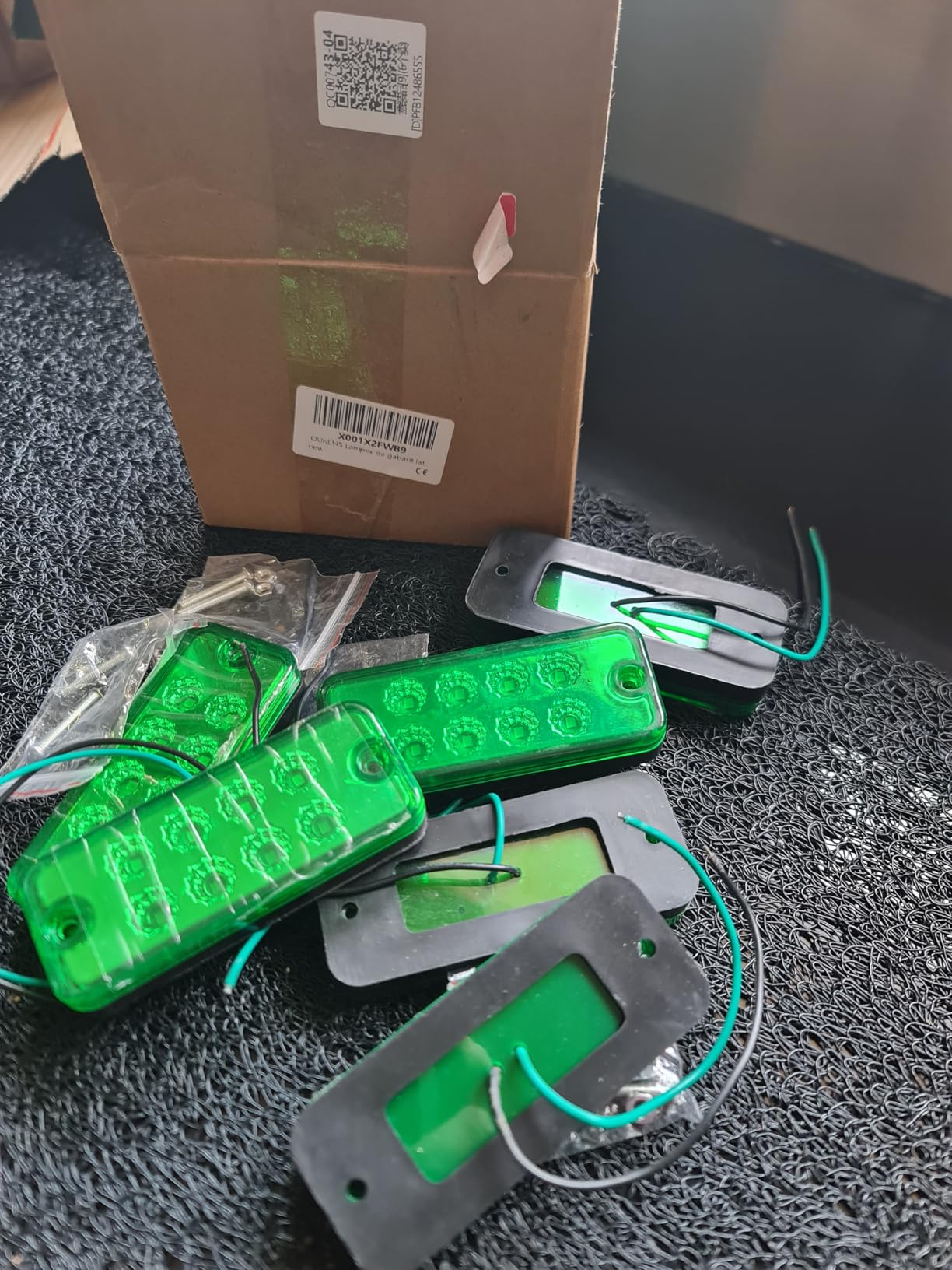OUKENS Luci Posizione Laterali 8 LED Verdi 12V 6 Pezzi
