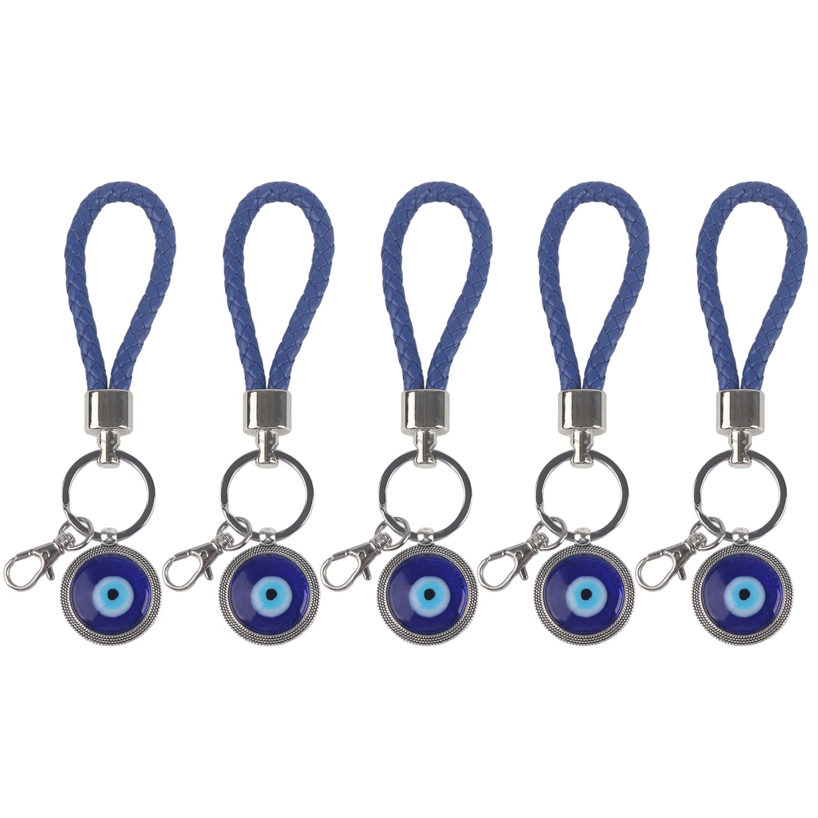 OUKENS Lucky Eye Portachiavi Malocchio Blu 5 Pezzi