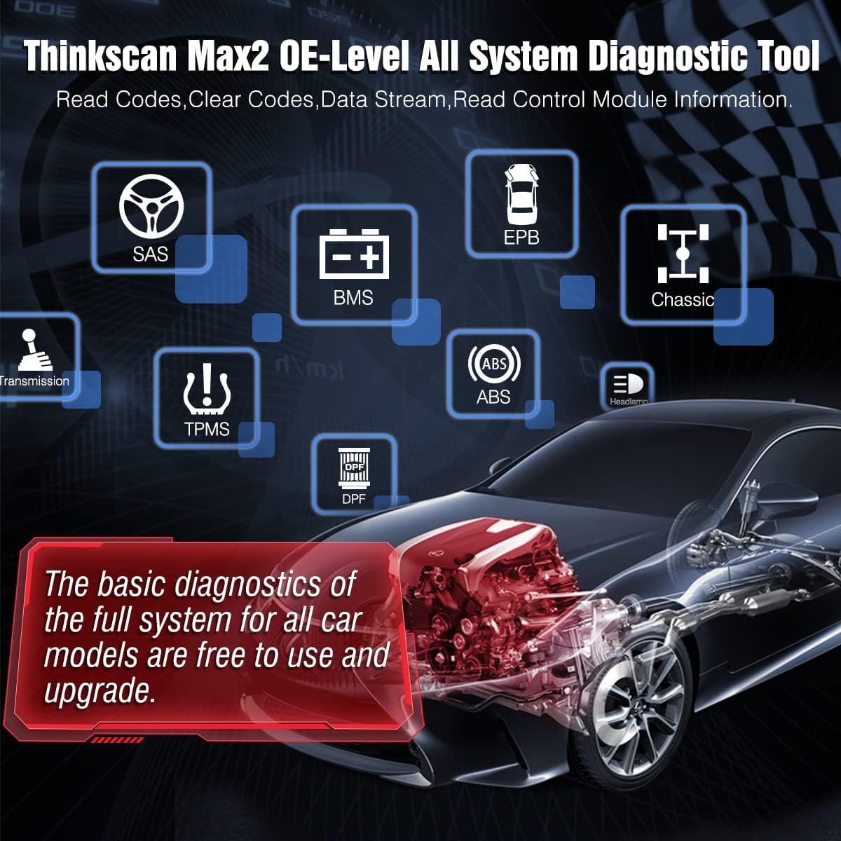 Thinkcar Thinkscan Max 2 scanner auto tutti sistemi 28 reset