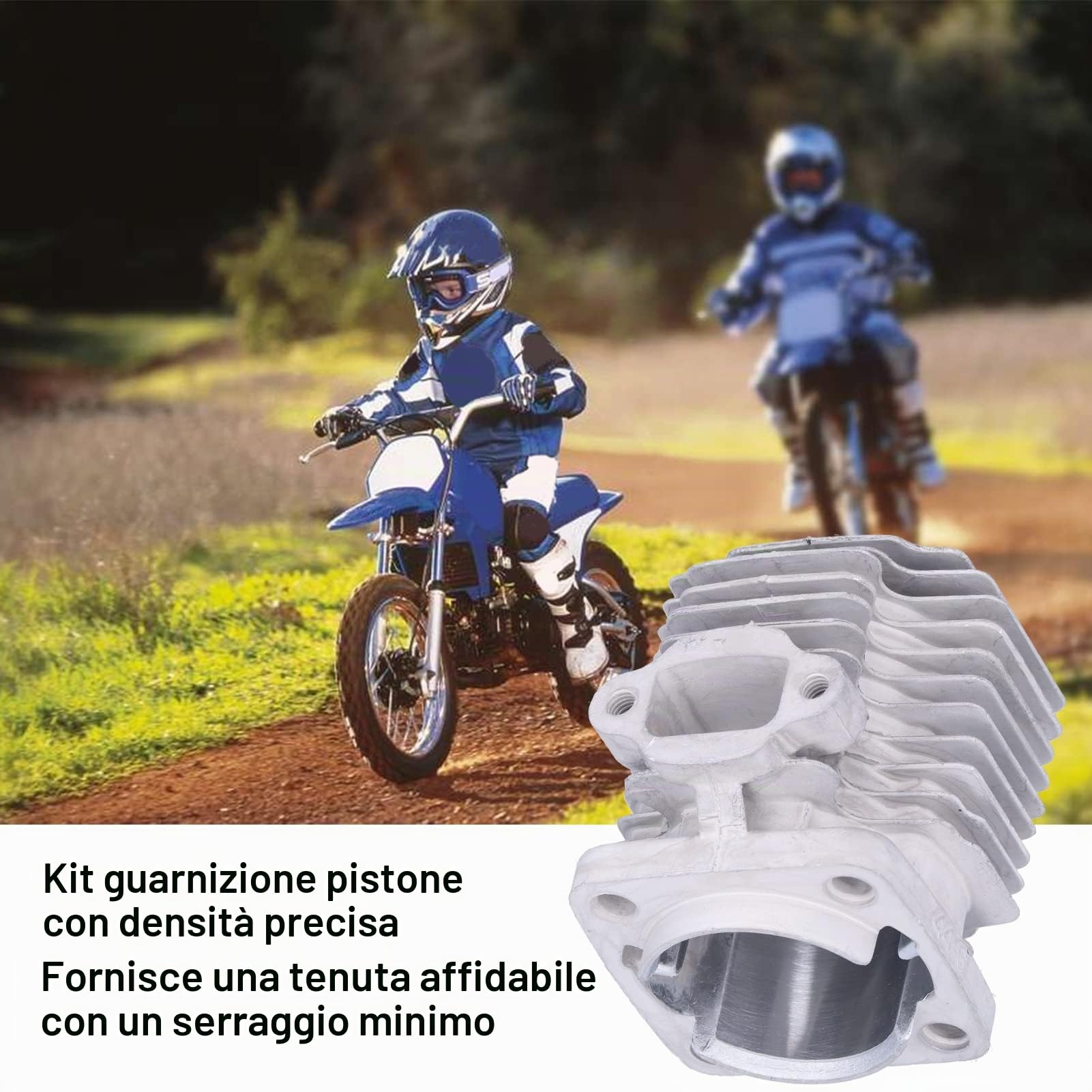 OUKENS Kit Cilindro Pistone 44 mm 49cc 2T Alluminio