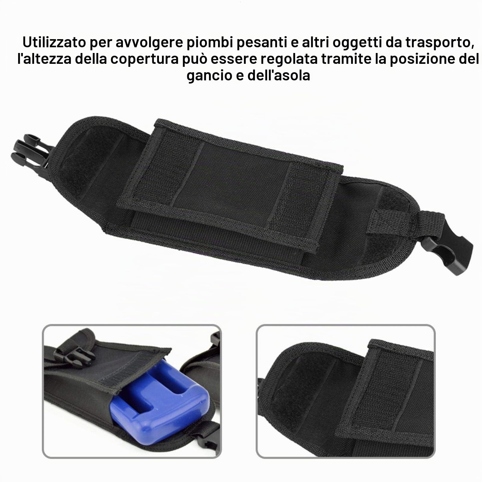 OUKENS Tasca Pesi Immersione 3 kg Nylon Nero