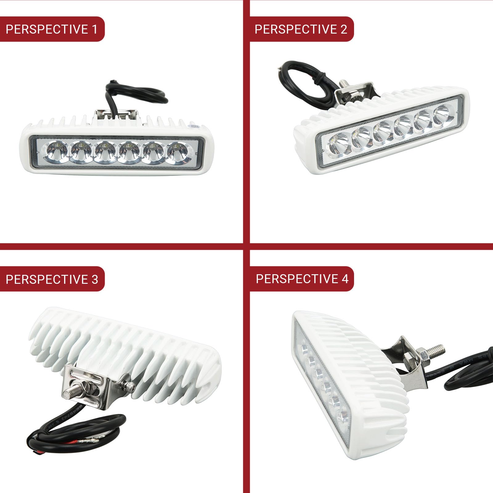 OUKENS LED Light Bars Faro Barca 12V 24V IP67 Bianco