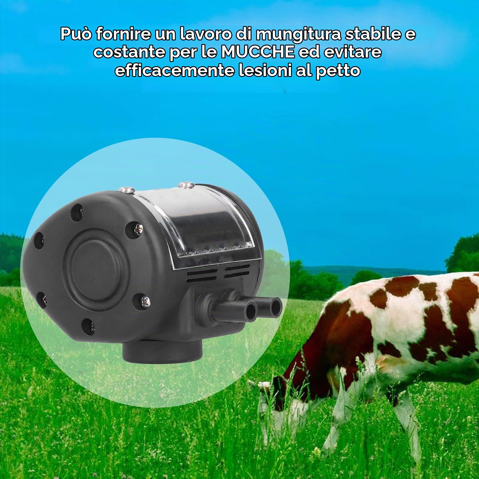 OUKENS Pulsatore Mungitrice 2 Uscite Plastica Universale 340 g