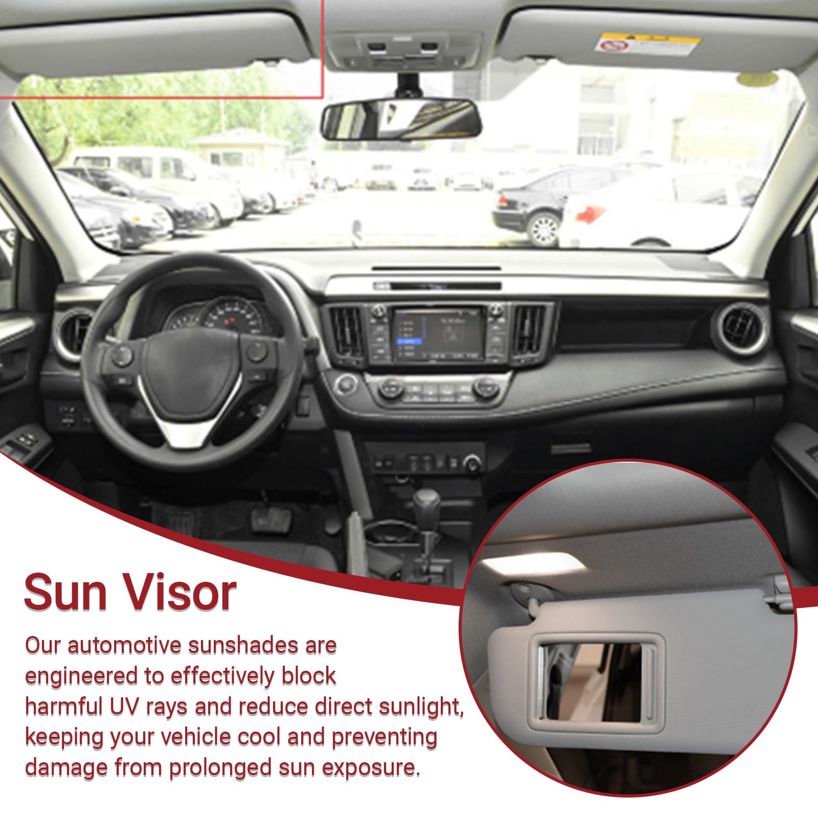 OUKENS Aletta Parasole RAV4 2006-2009 Grigia Sinistra
