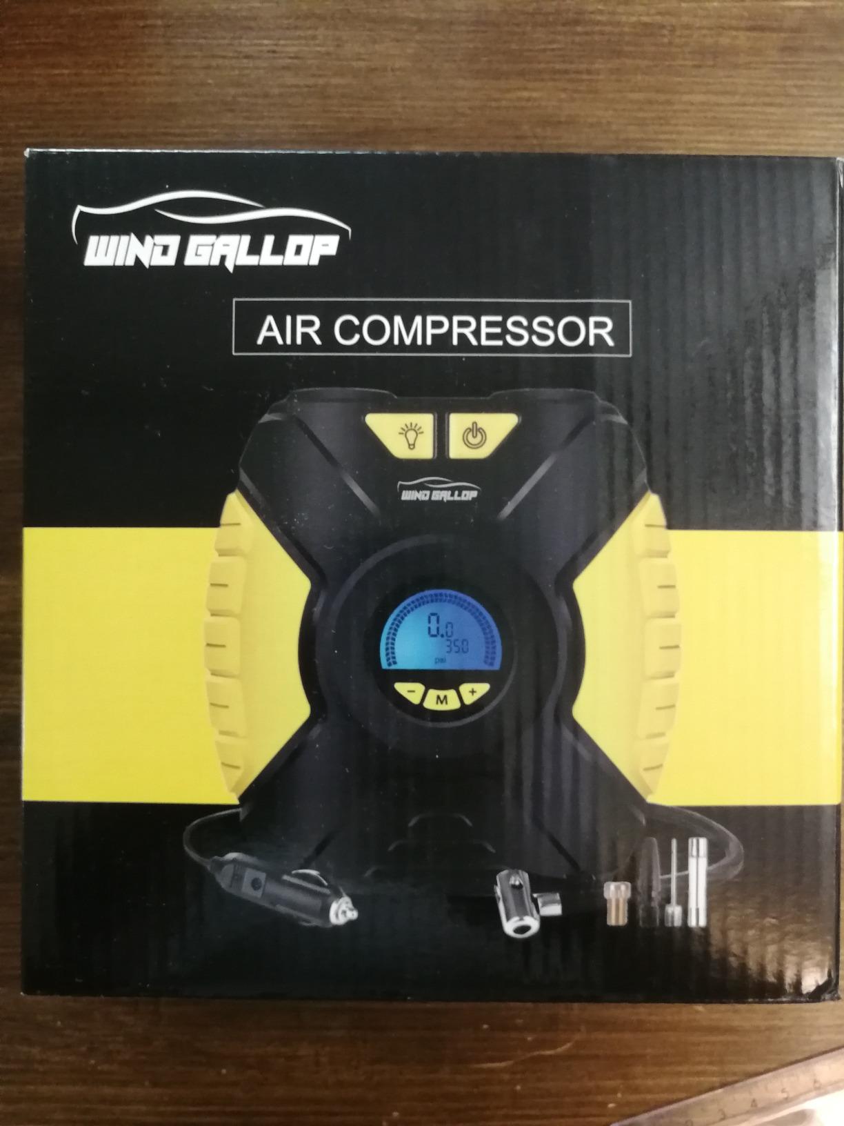 WindGallop compressore aria digitale 12V auto spegnimento auto.