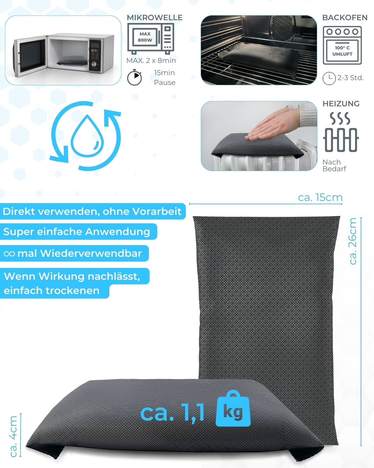 PLANGER Dehumid Pad deumidificatore auto riutilizzabile 800 ml