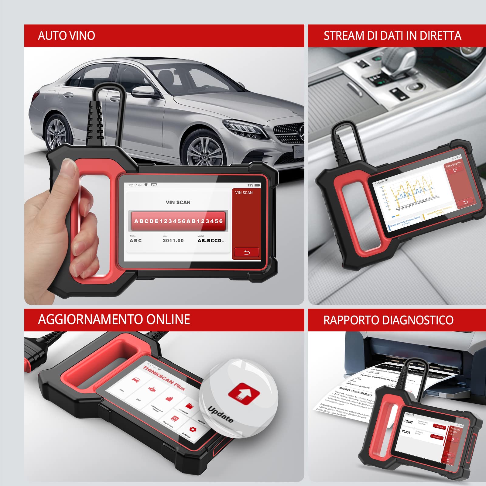 Thinkcar Thinkscan Plus S5 diagnostica auto 4 sistemi