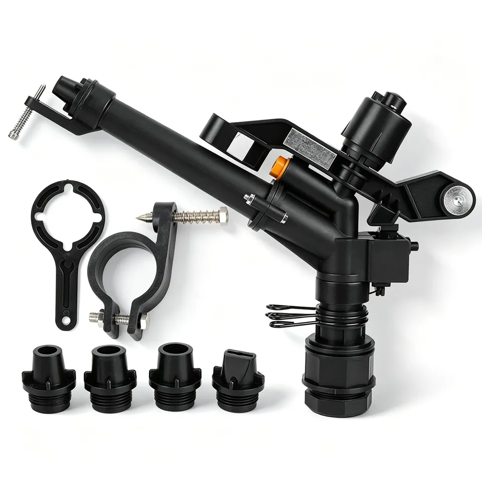 OUKENS Garden Irrigation Irrigatore 360° DN25 1" Nero