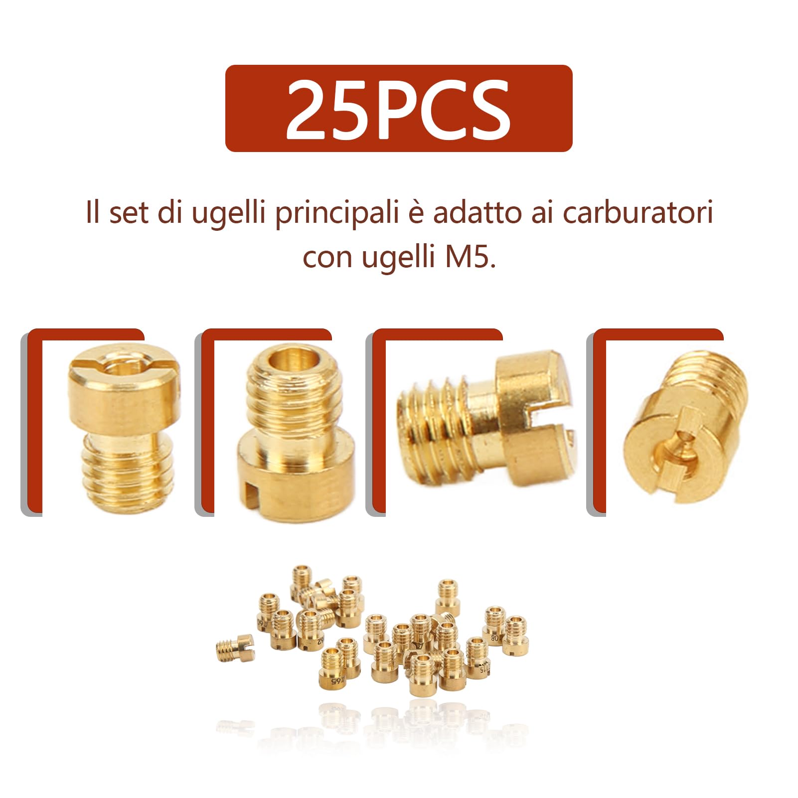 Oukens Kit getti carburatore M5 55-115 25 pezzi Dellorto