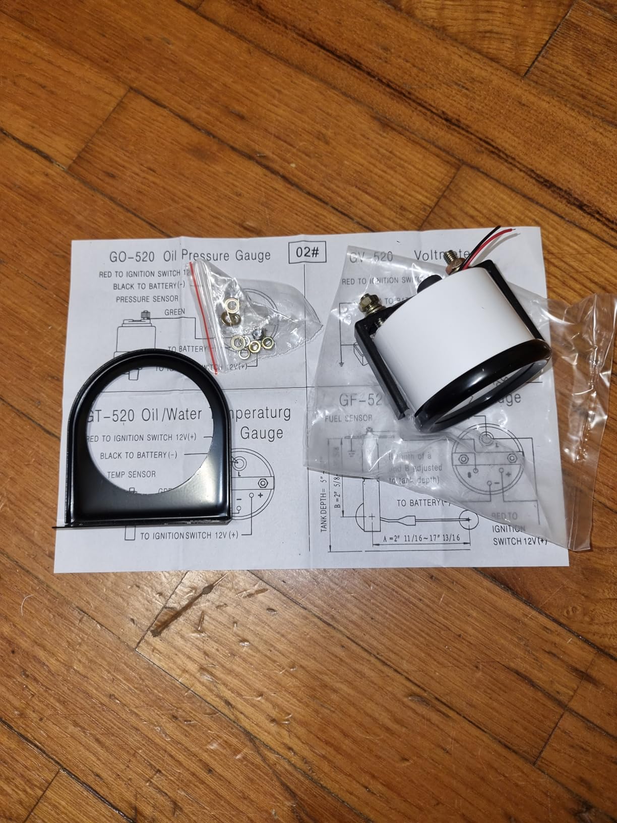 OUKENS Indicatore Livello Carburante Moto 51 mm LED ABS