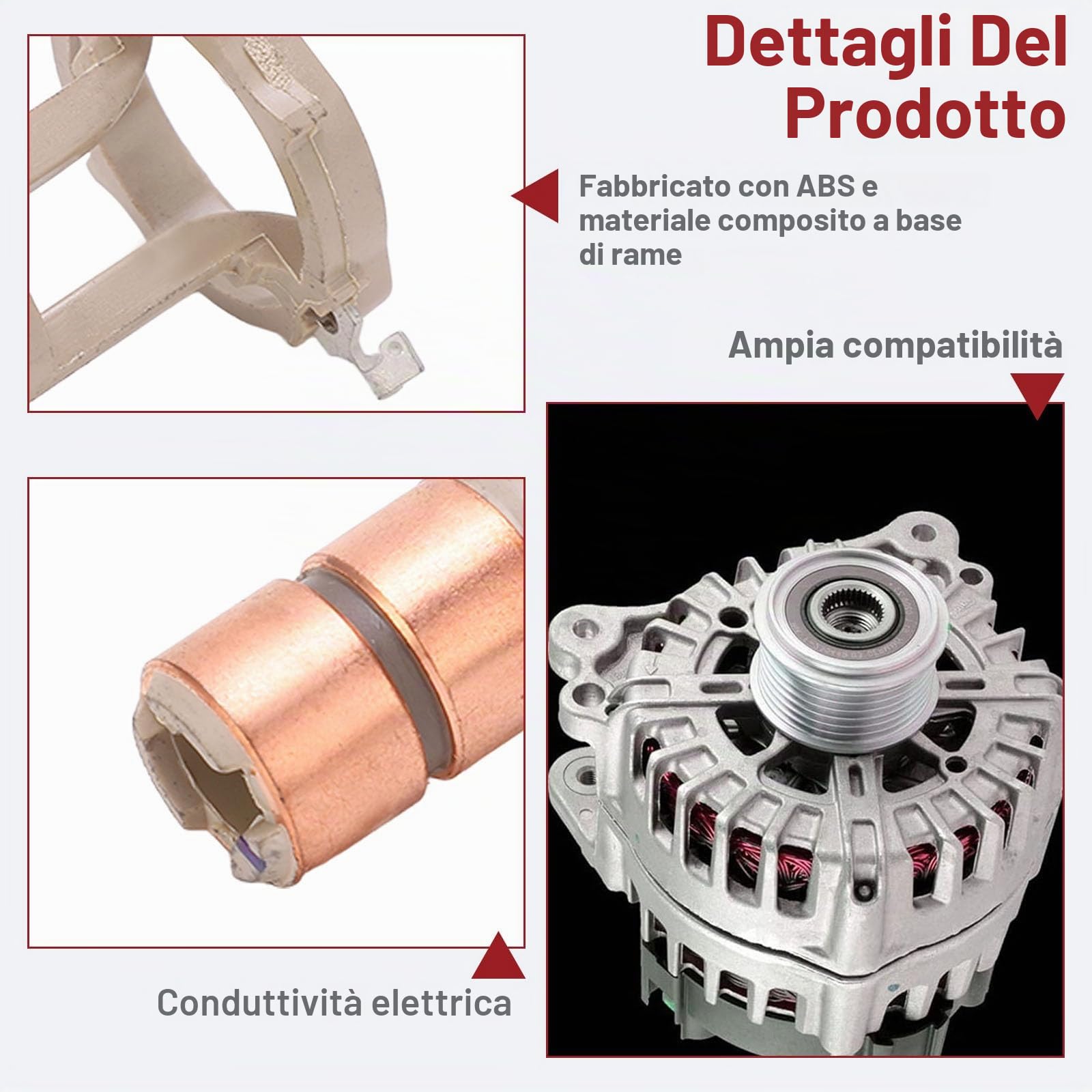 OUKENS 230090 Set Spazzole Collettore Alternatore Valeo