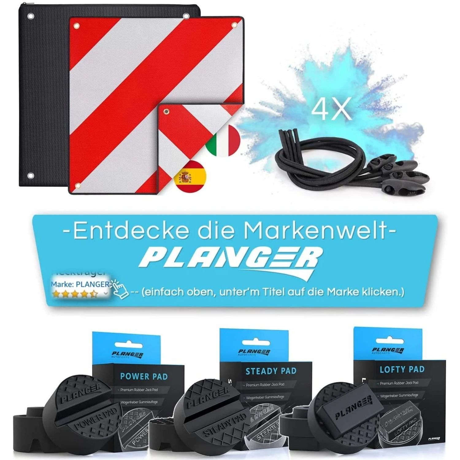 PLANGER Warntafeln Custodia per Cartello 53x53 cm con Cerniera
