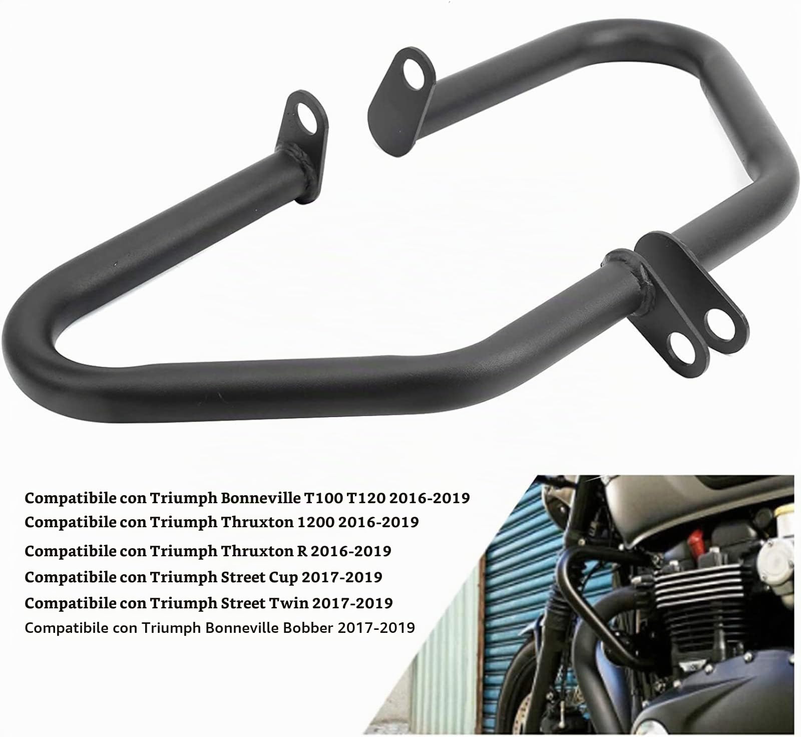 Oukens paramotore FG007BK Triumph Bonneville nero 2 pz