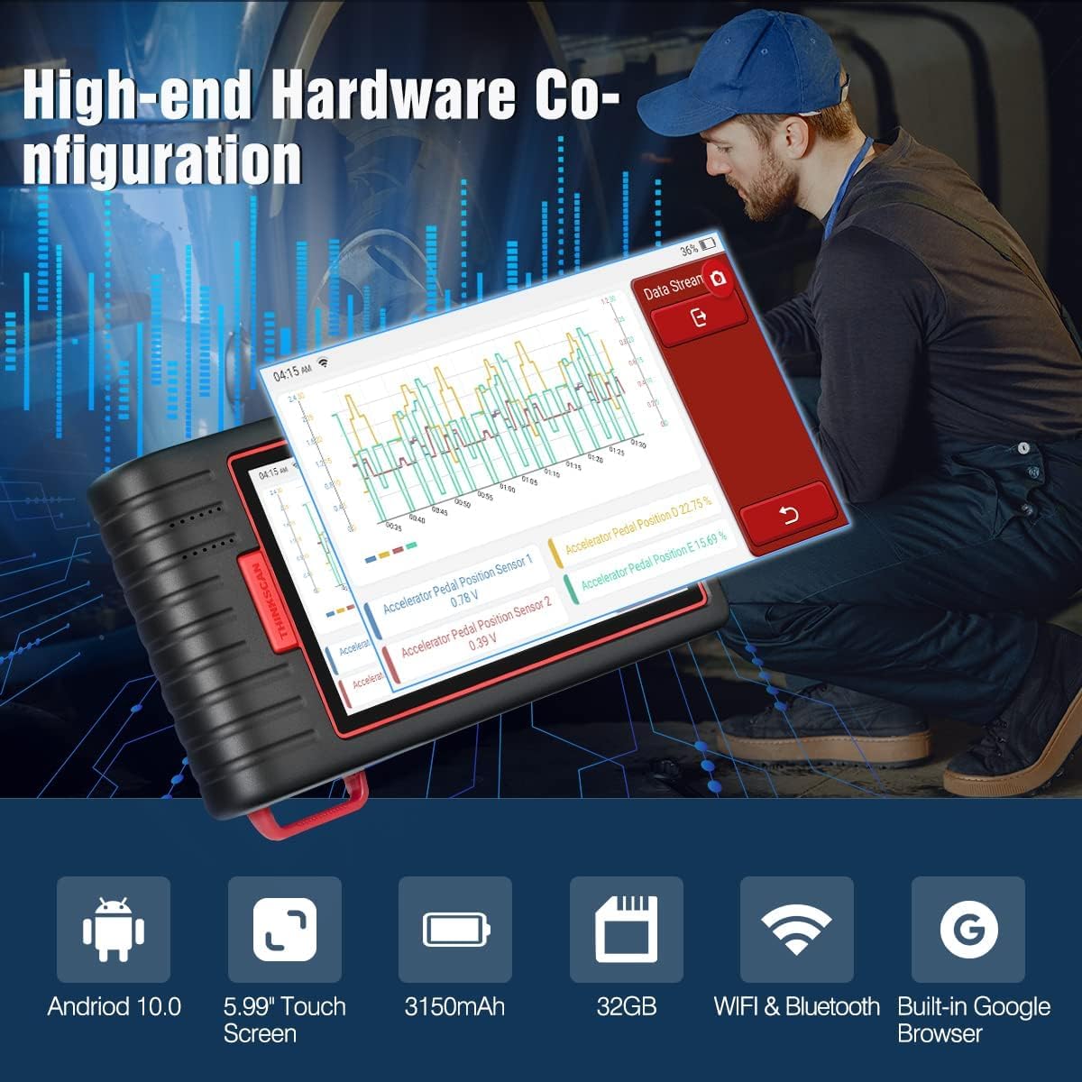 Thinkcar Thinkscan Max 2 scanner auto tutti sistemi 28 reset