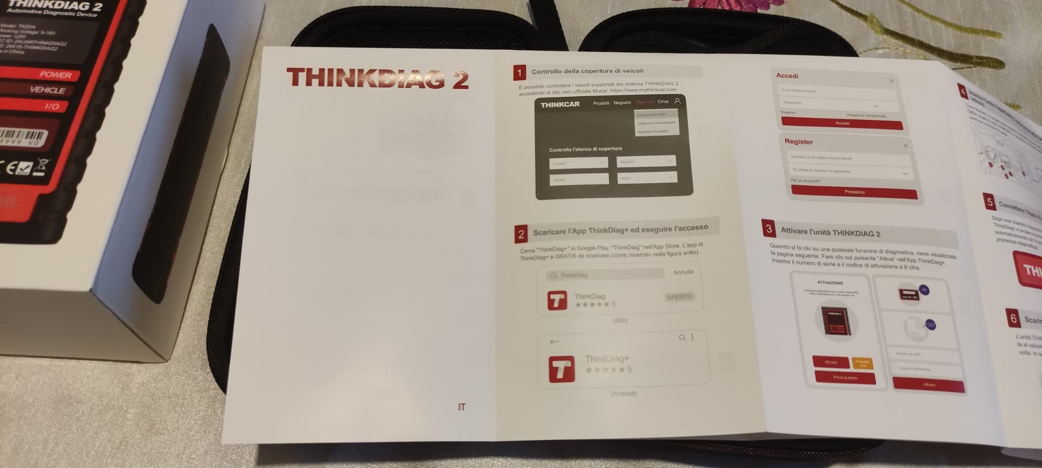 Thinkcar Thinkdiag 2 scanner auto Bluetooth CAN FD 15 reset