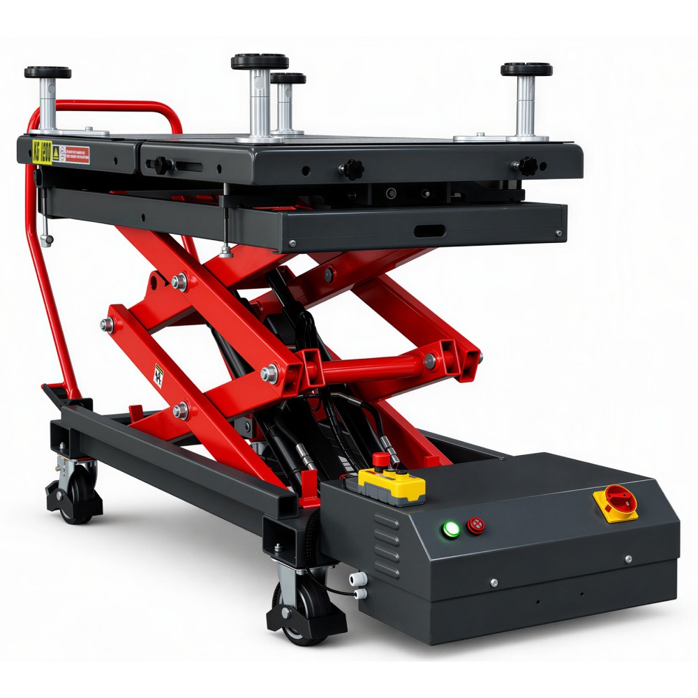 Marcotools piattaforma elettro-idraulica motori cambi batterie