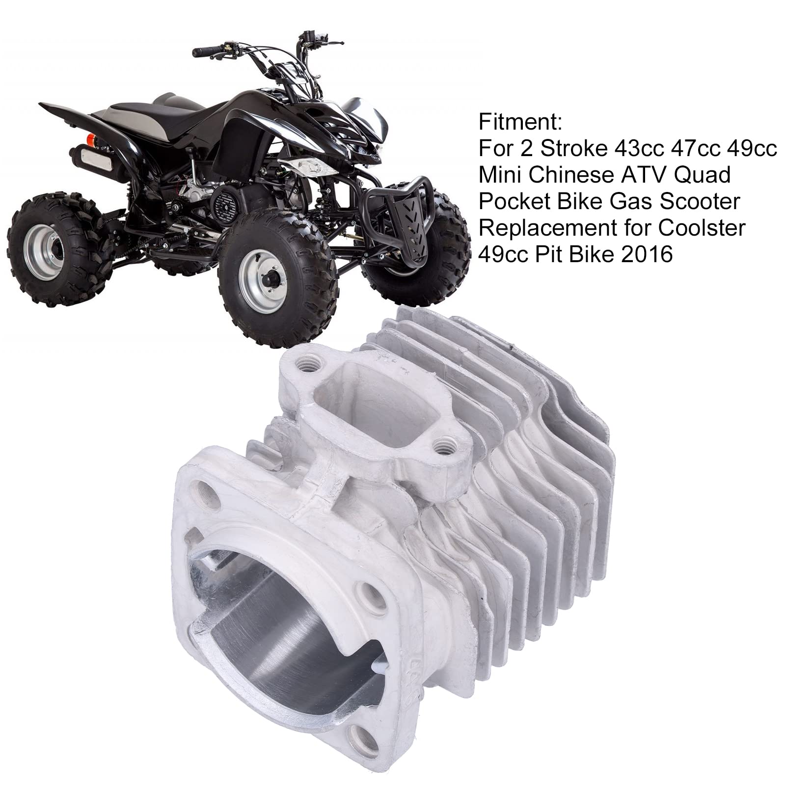 OUKENS Kit Cilindro Pistone 44 mm 49cc 2T Alluminio