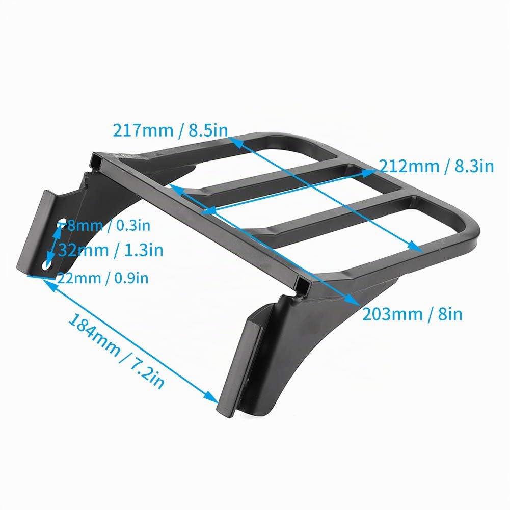 OUKENS Portapacchi Moto XL dal 2004 Acciaio Nero