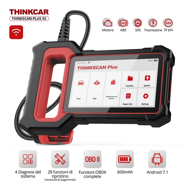 Thinkcar Thinkscan Plus S5 diagnostica auto 4 sistemi