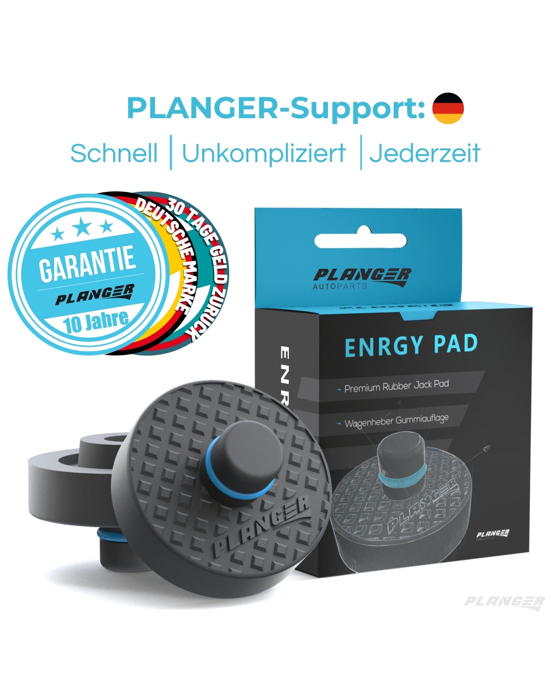 PLANGER Enrgy Pad Piatto Tampone Gomma per Cric Tesla 3,5t