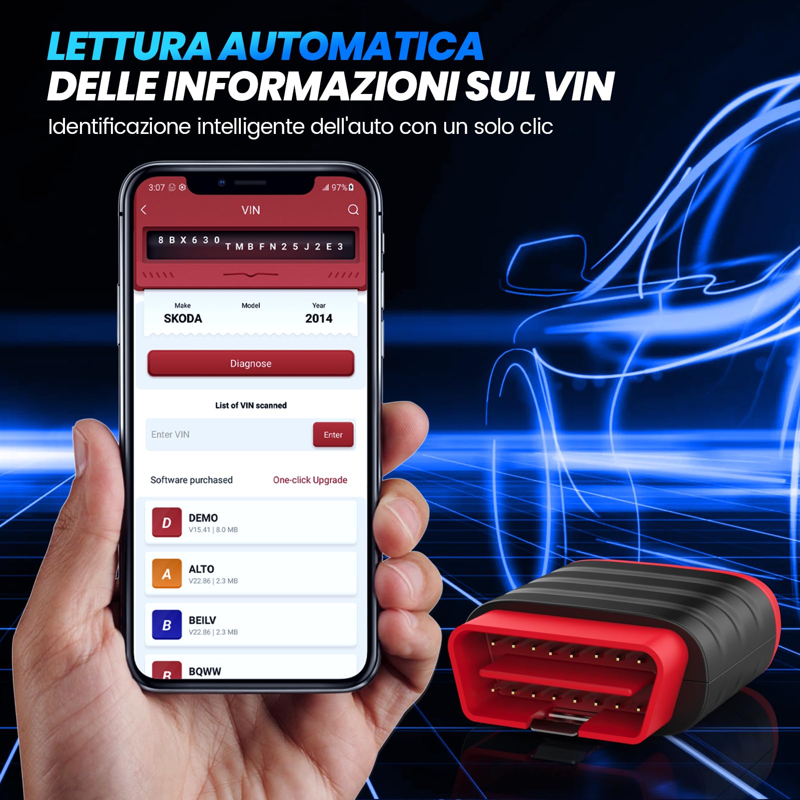 Thinkcar THINKDIAG Mini Scanner OBD2 Bluetooth Auto VIN Completo