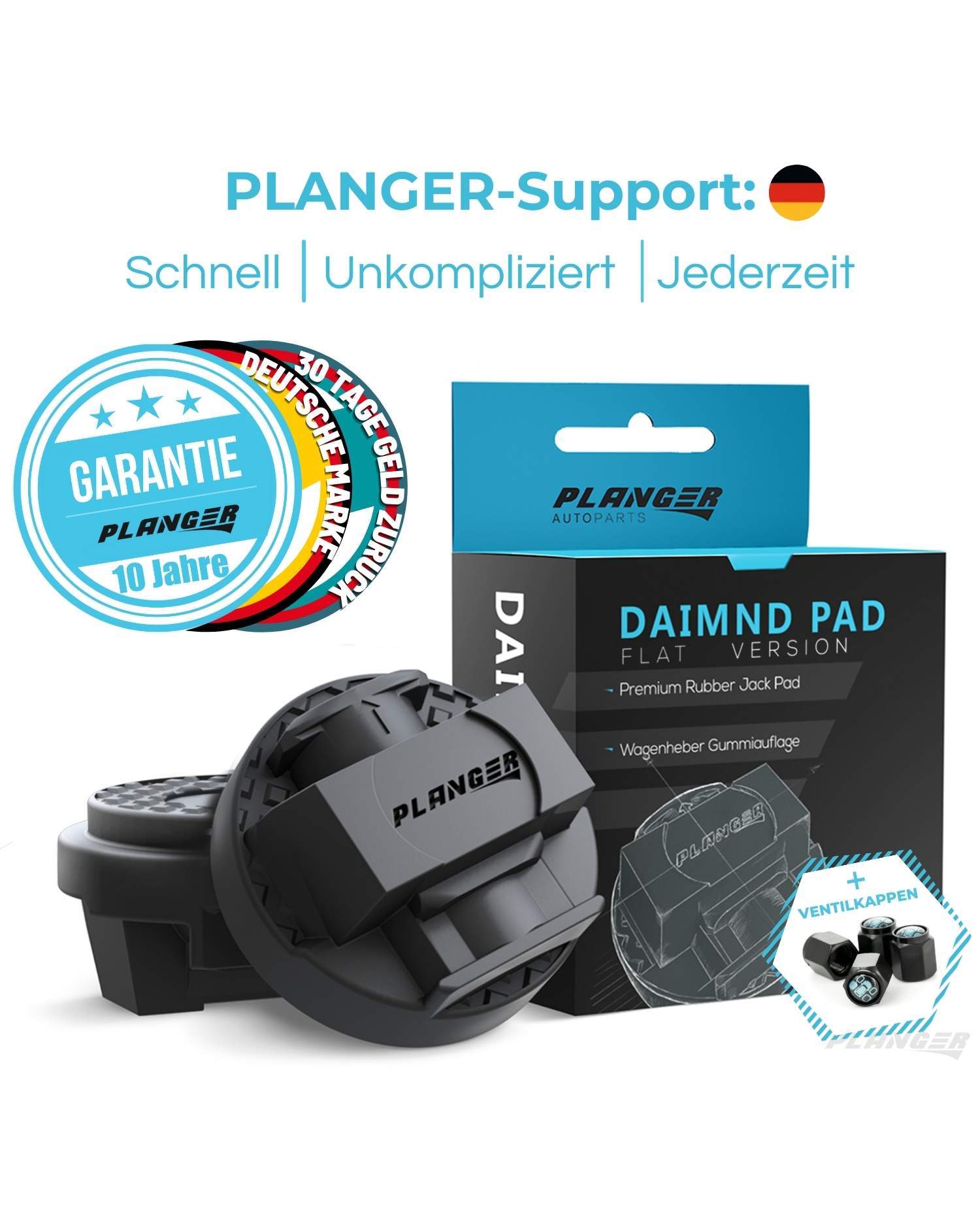 PLANGER Daimnd Pad Tampone Gomma per Cric Mercedes 3,5t
