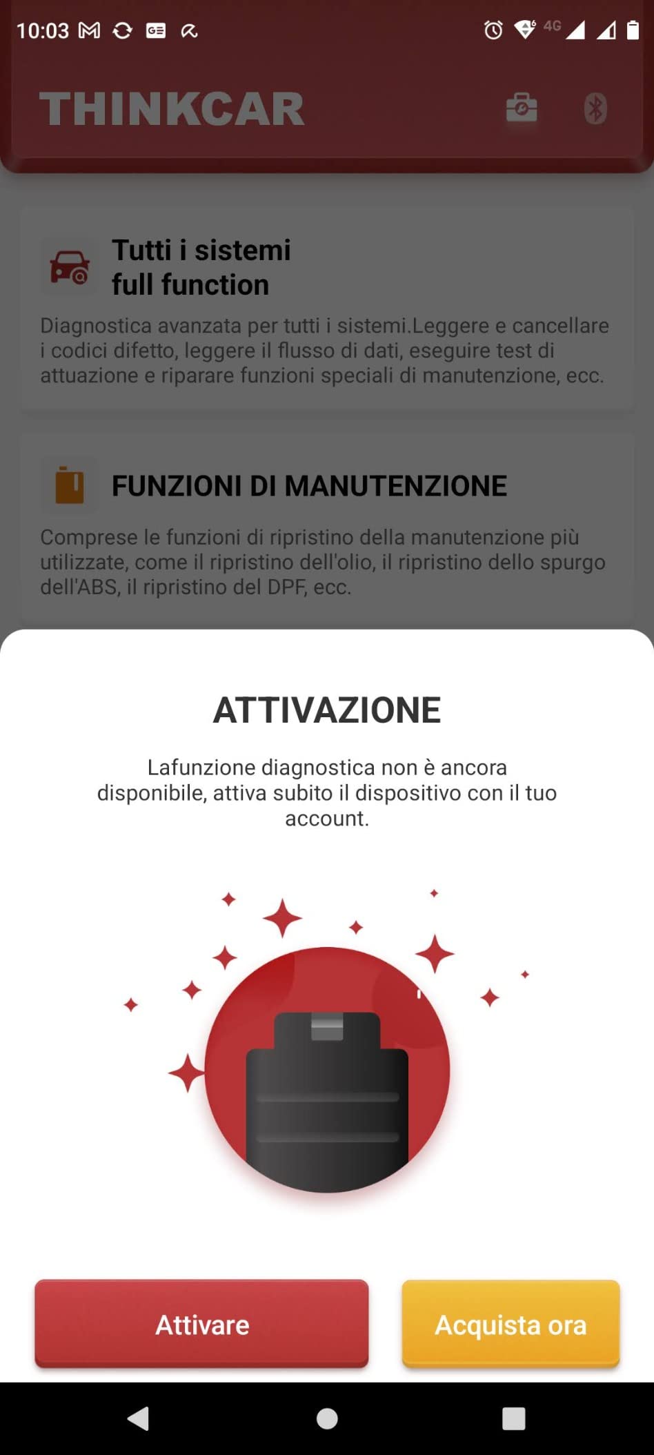 Thinkcar THINKDIAG Mini Scanner OBD2 Bluetooth Auto VIN Completo