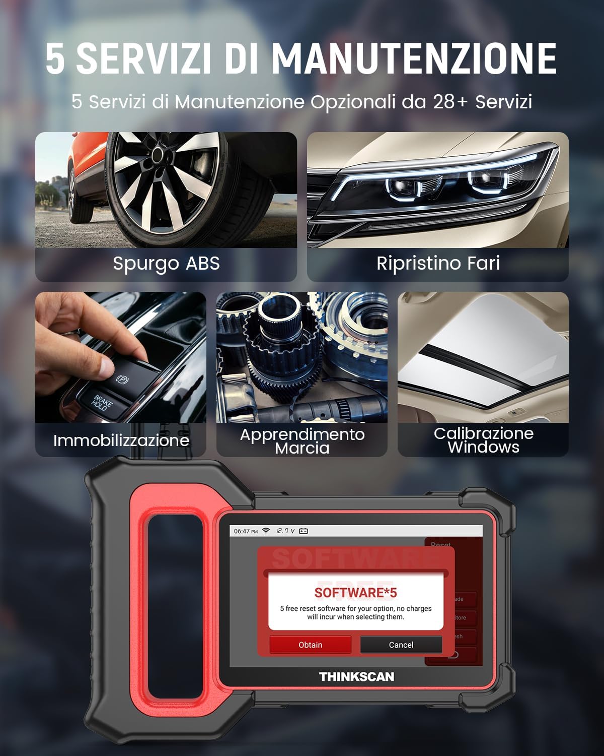 Thinkcar Thinkscan Plus S7 tester diagnosi auto 7 sistemi lifetime