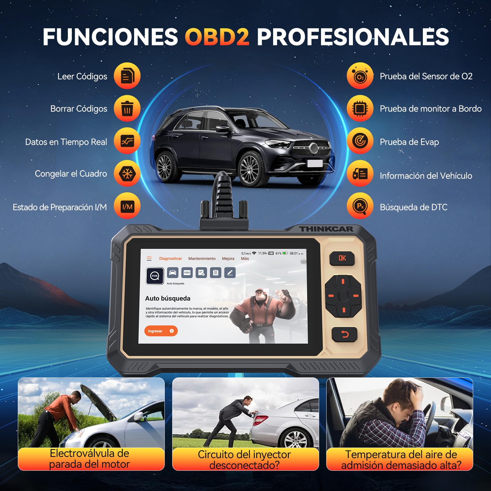Thinkcar THINKSCAN 662 Diagnosi Auto OBD2 4 Sistemi
