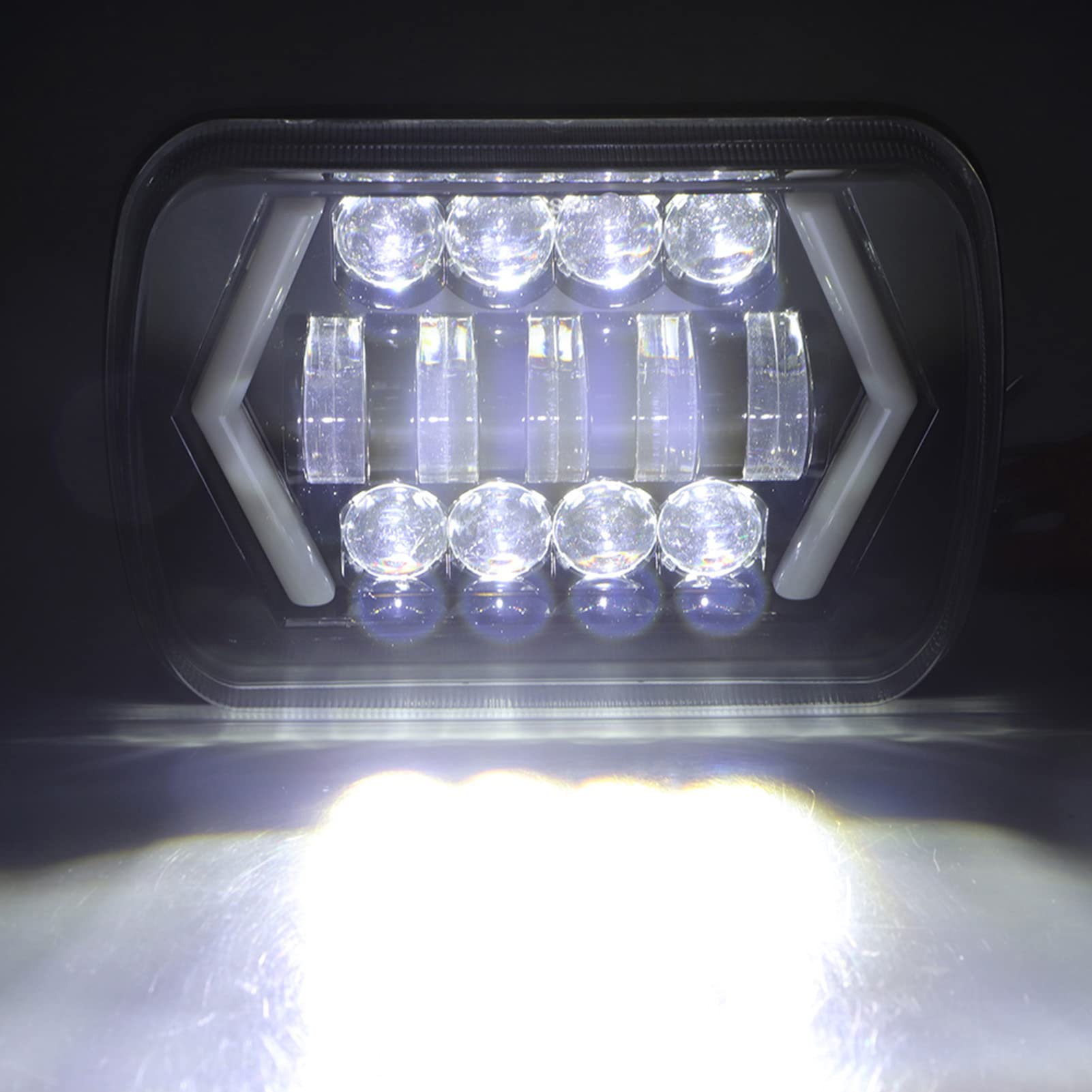 OUKENS LED Headlight Bulbs Faro Anteriore 5x7 IP67 1pz Nero
