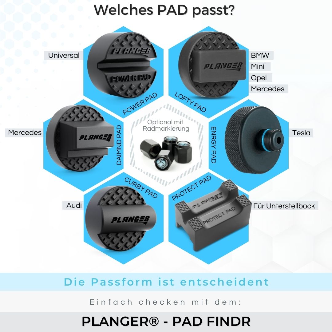 PLANGER Daimnd Pad Tampone Gomma per Cric Mercedes 3,5t