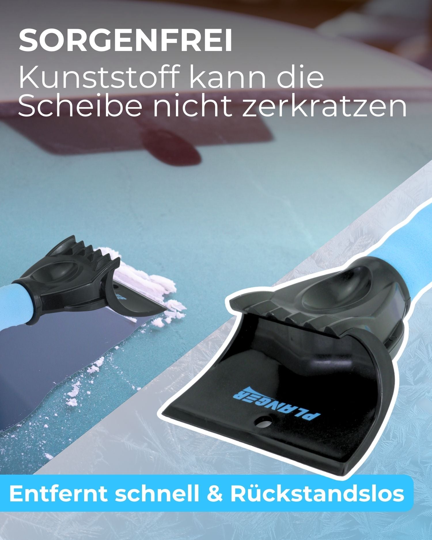 PLANGER Zubehör Eiskratzer raschietto ghiaccio auto 3in1 antigraffio