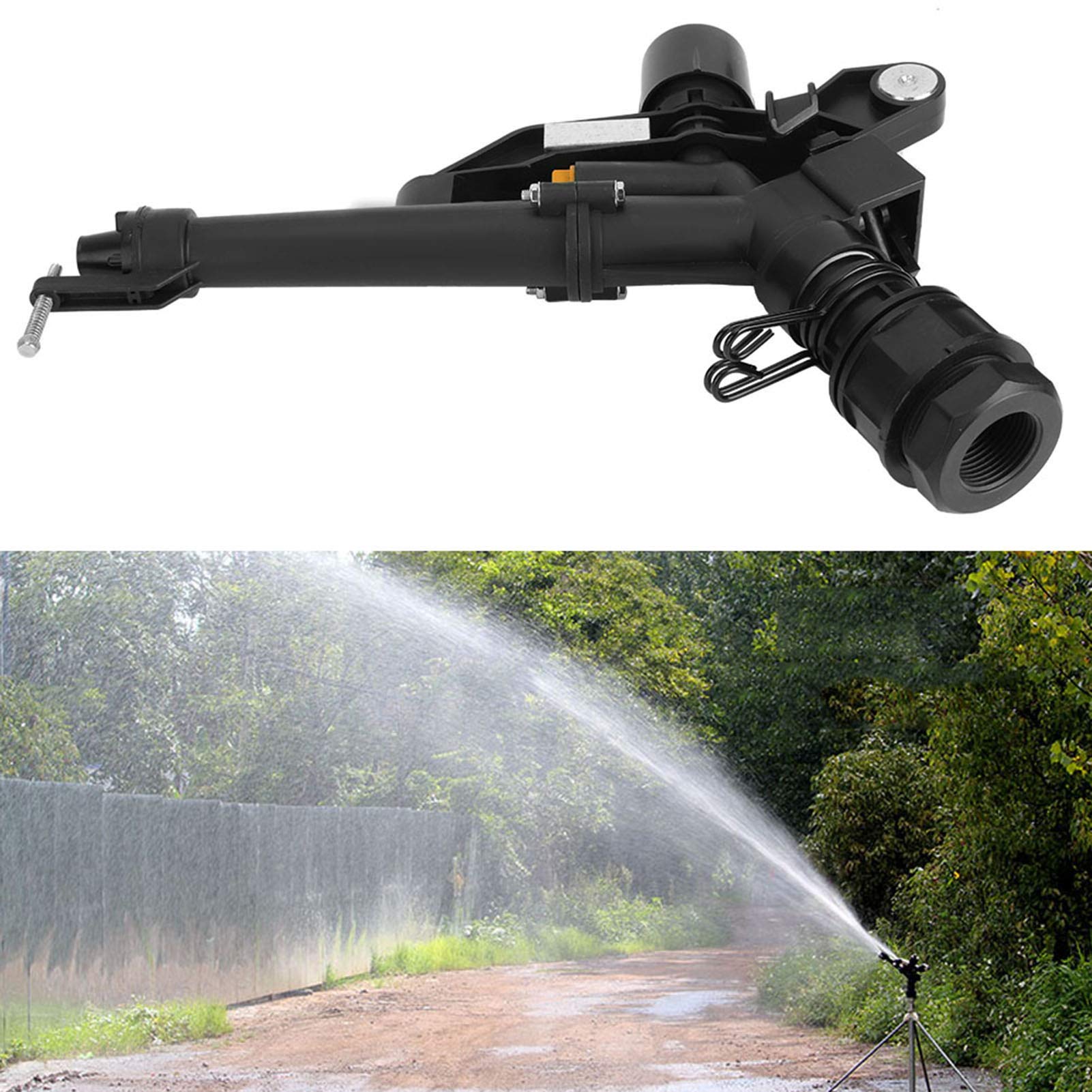 OUKENS Garden Irrigation Irrigatore 360° DN25 1" Nero
