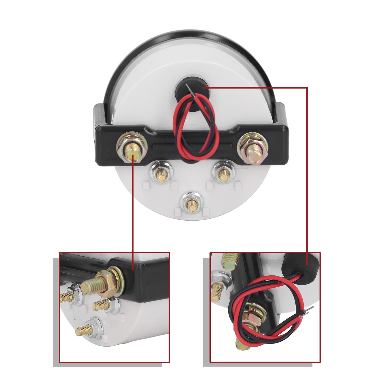 OUKENS Indicatore Livello Carburante Moto 51 mm LED ABS