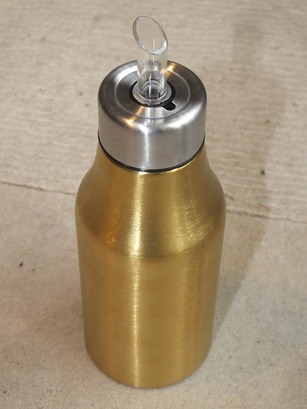 OUKENS Dispenser Olio 500 ml Acciaio Oro Antigoccia