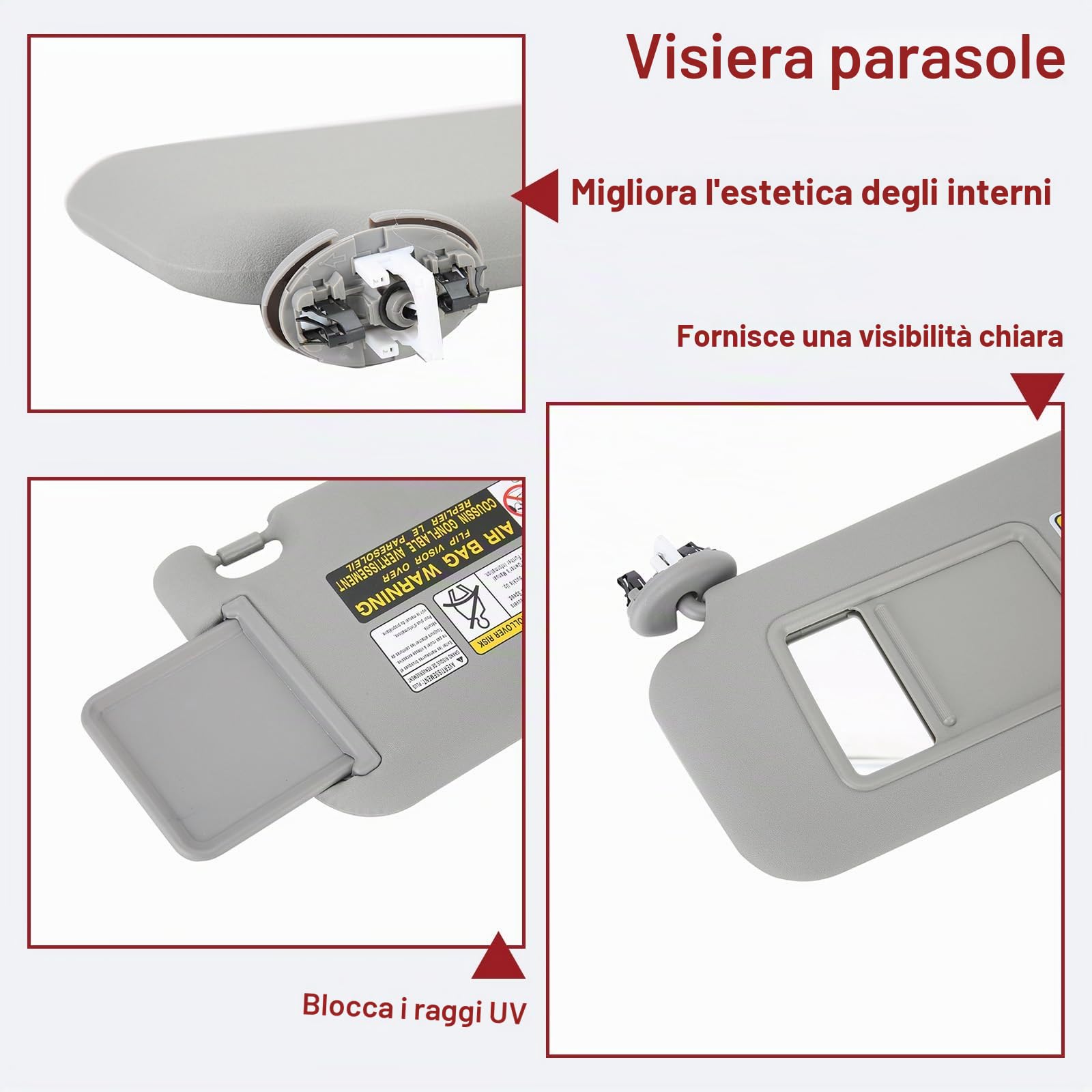 OUKENS Aletta Parasole RAV4 2006-2009 Grigia Sinistra