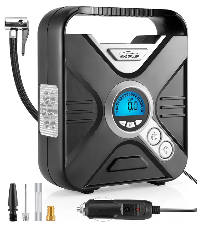 WindGallop Compressore Aria Auto Portatile 12V LCD LED