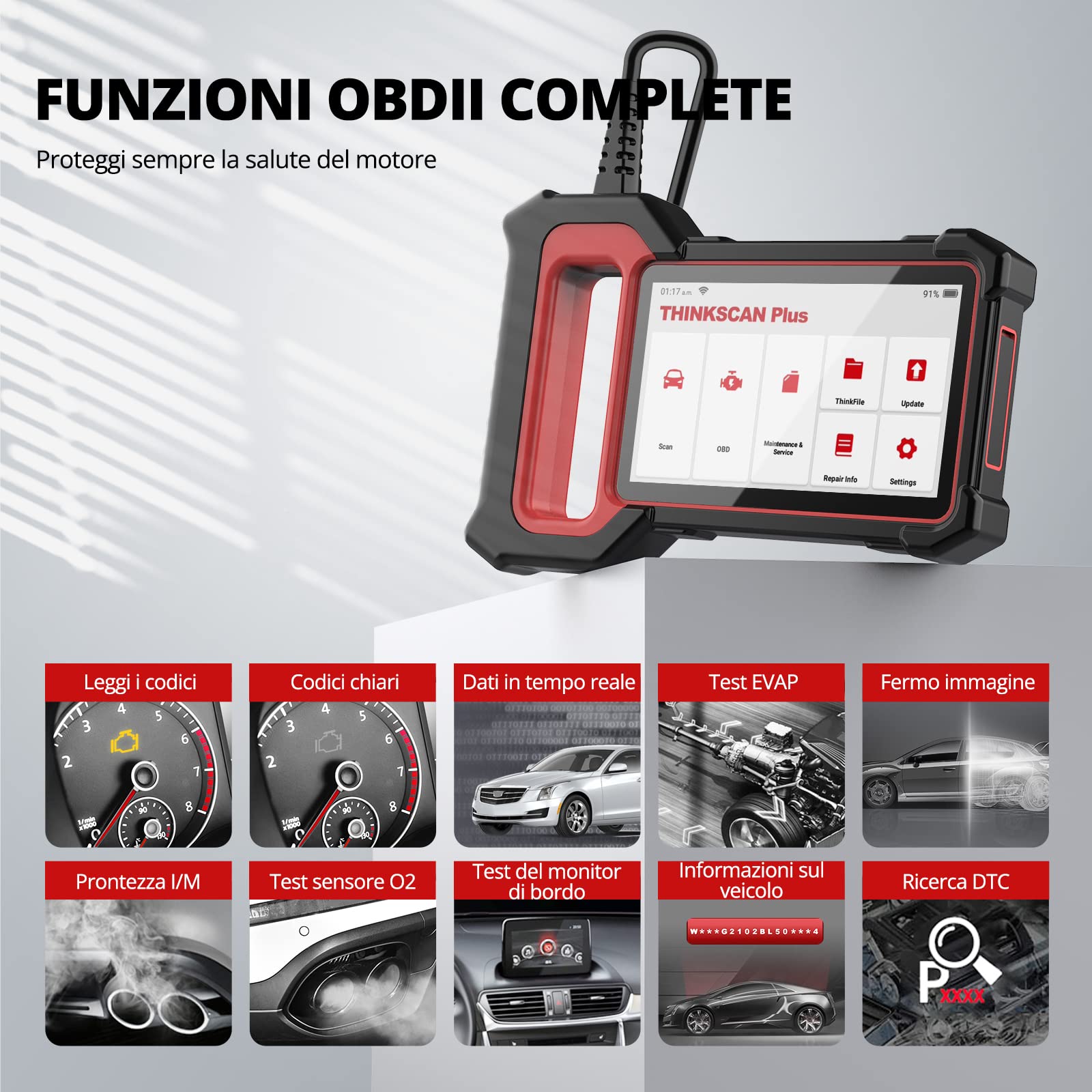 Thinkcar Thinkscan Plus S5 diagnostica auto 4 sistemi