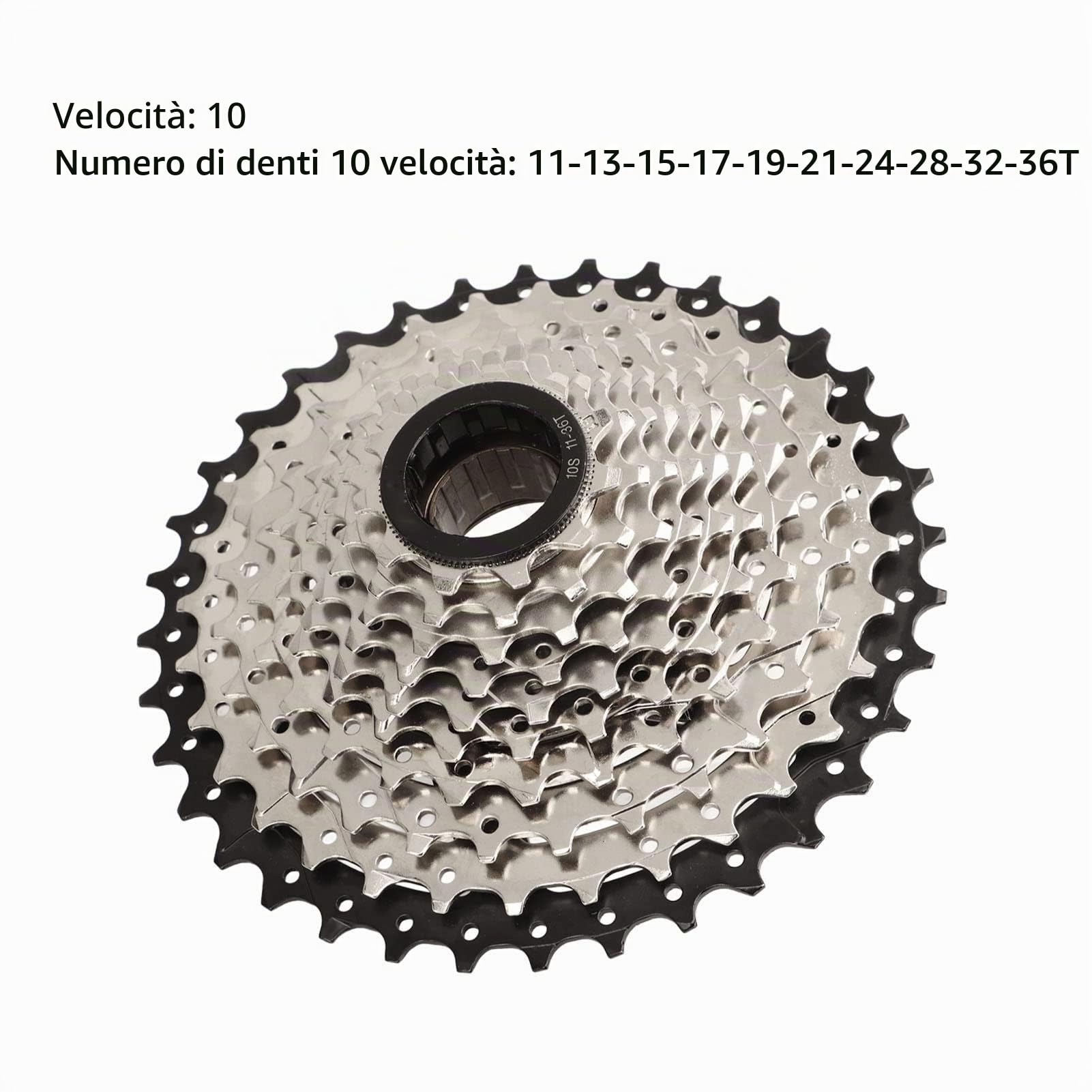 Oukens ruota libera bici 10 velocità 11-36T acciaio