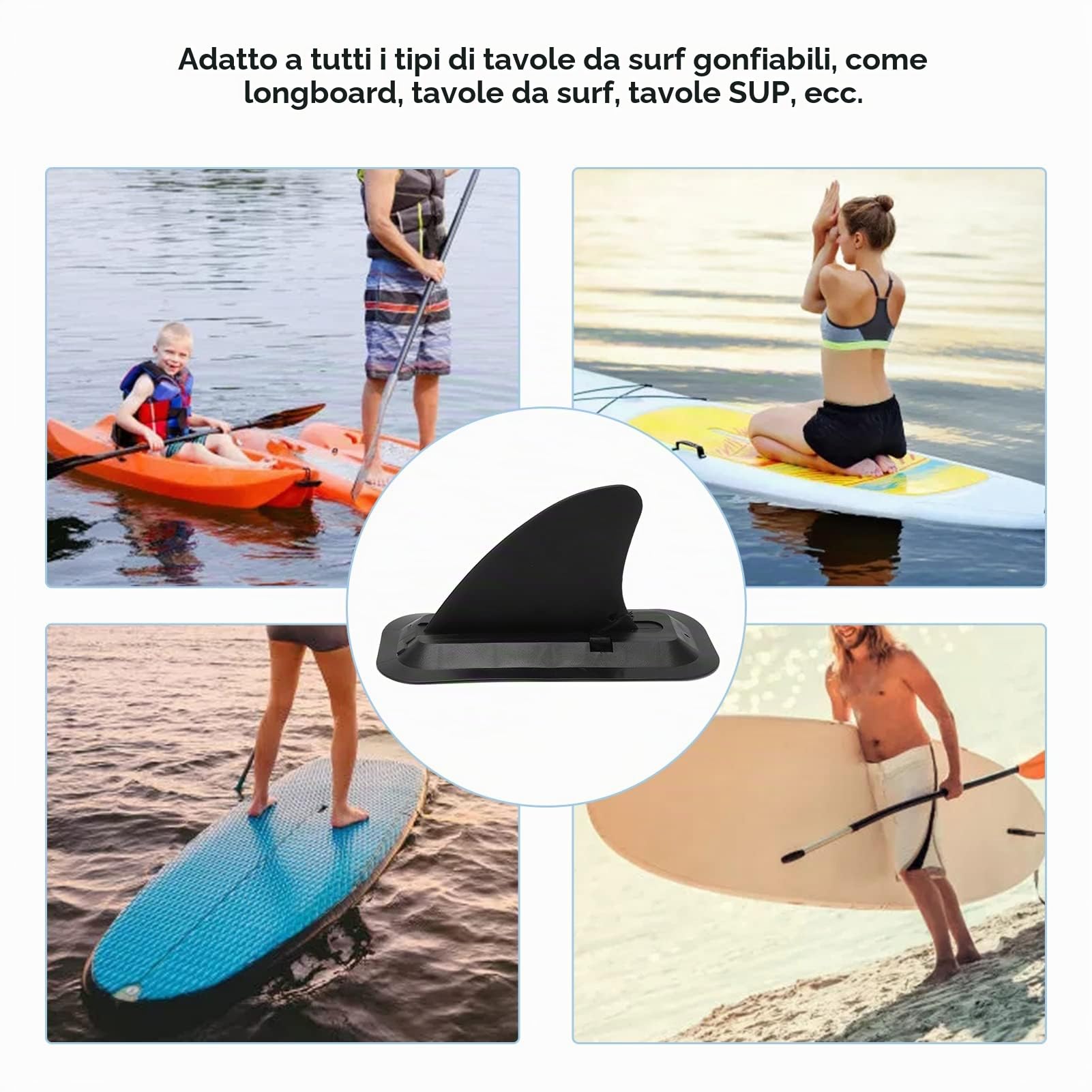 OUKENS Pinna Surf Universale Tavola SUP 1 Pezzo Stabile