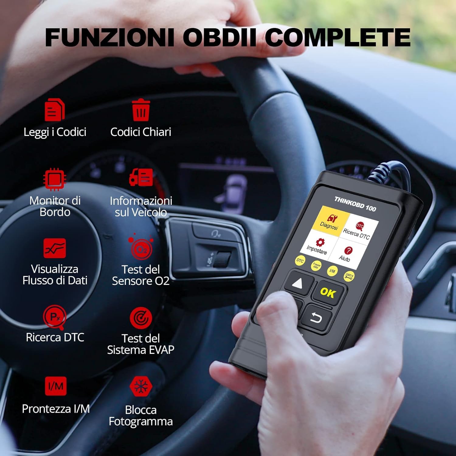 Thinkcar Thinkobd 100 lettore auto OBD2 motore con filo