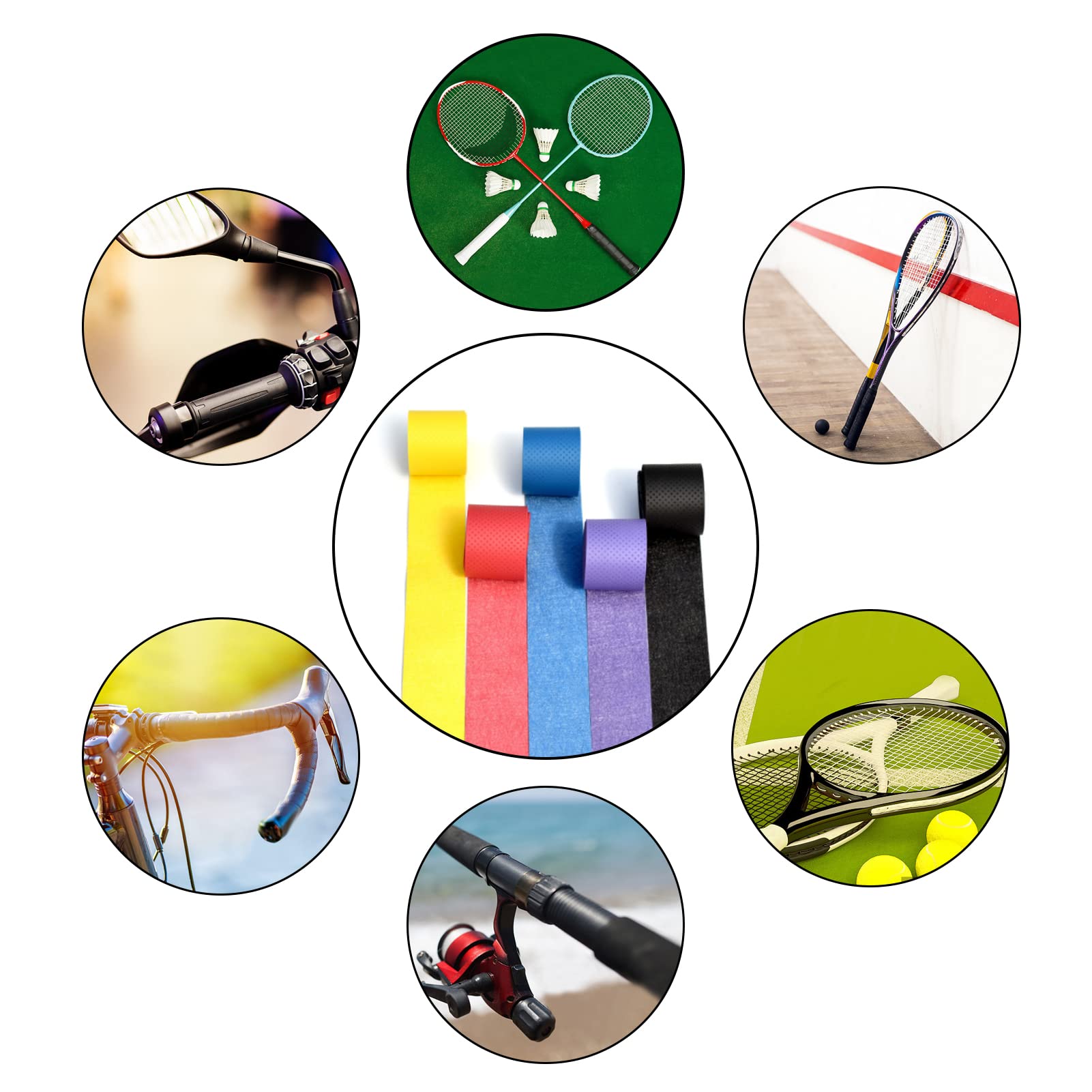 OUKENS Overgrip Racchetta Tennis Badminton PU 60 Pezzi